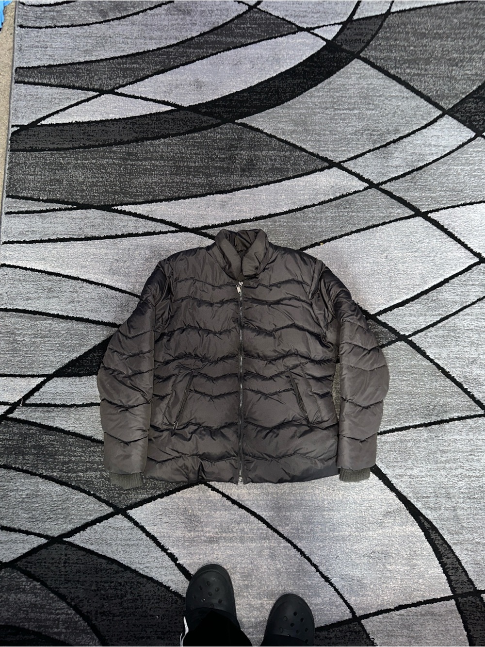 Jou Jou Men's Black Quilted Puffer Jacket